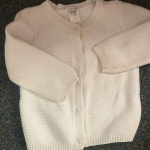 White Cardigan Sweater size 18 Months Carters